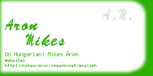 aron mikes business card